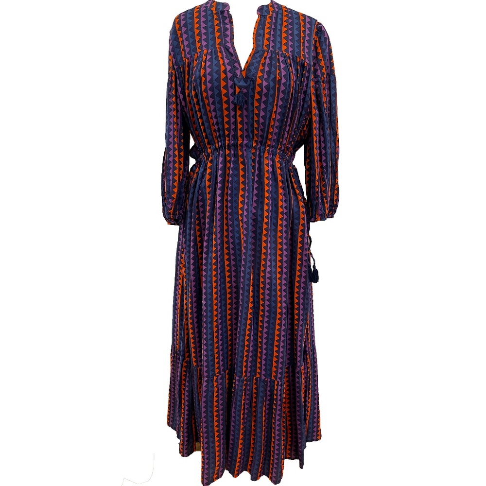 Oliphant Cinched Waist Maxi Dress